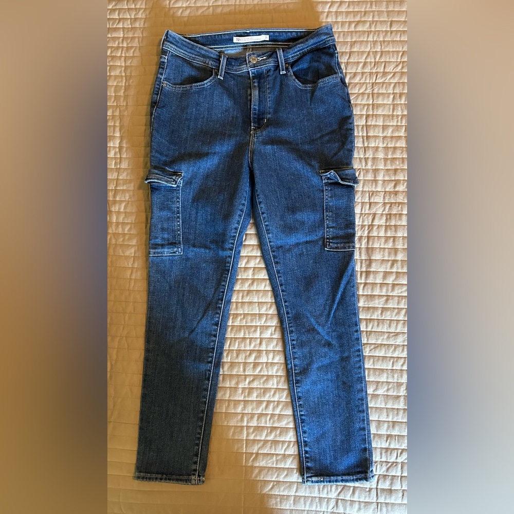Levi’s High-Rise Skinny Cargo Ankle Women's Blue Jeans